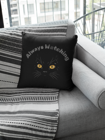 Always Watching Cotton Pillow Cover