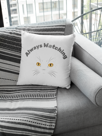 Always Watching Cotton Pillow Cover