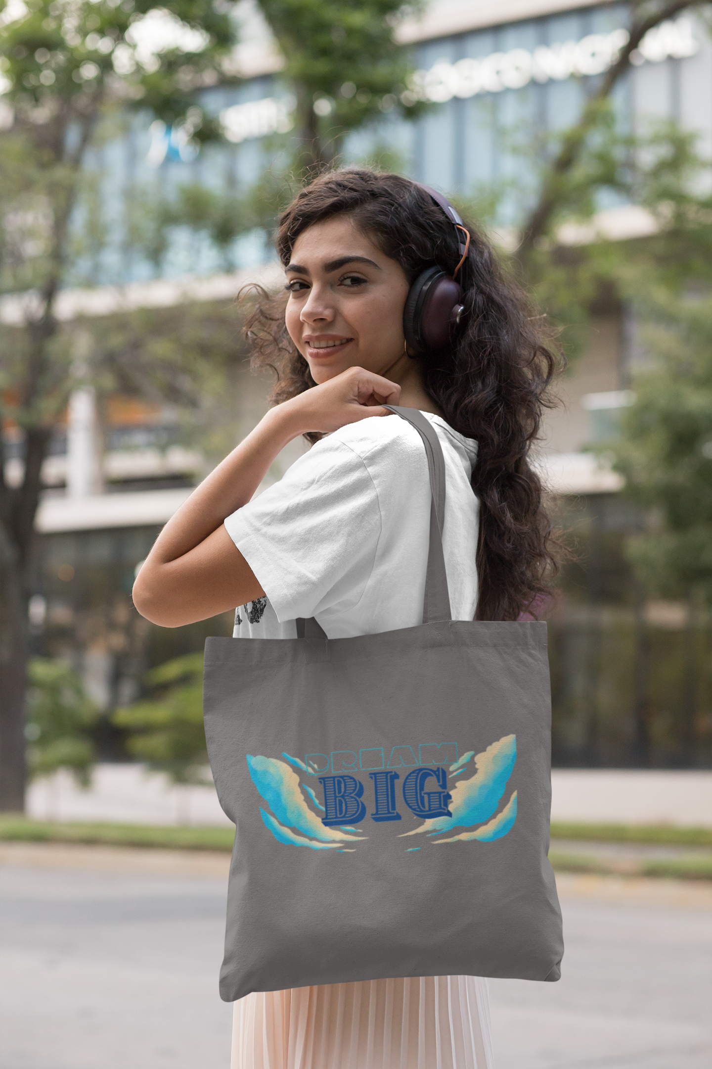 Dream Big Cotton Tote Bag