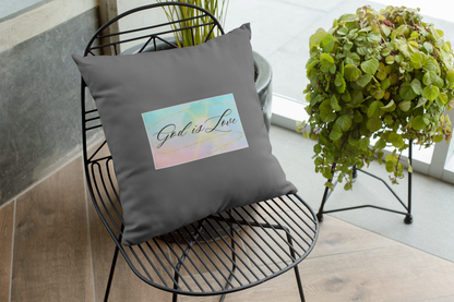 God is Love Cotton Pillow Cover