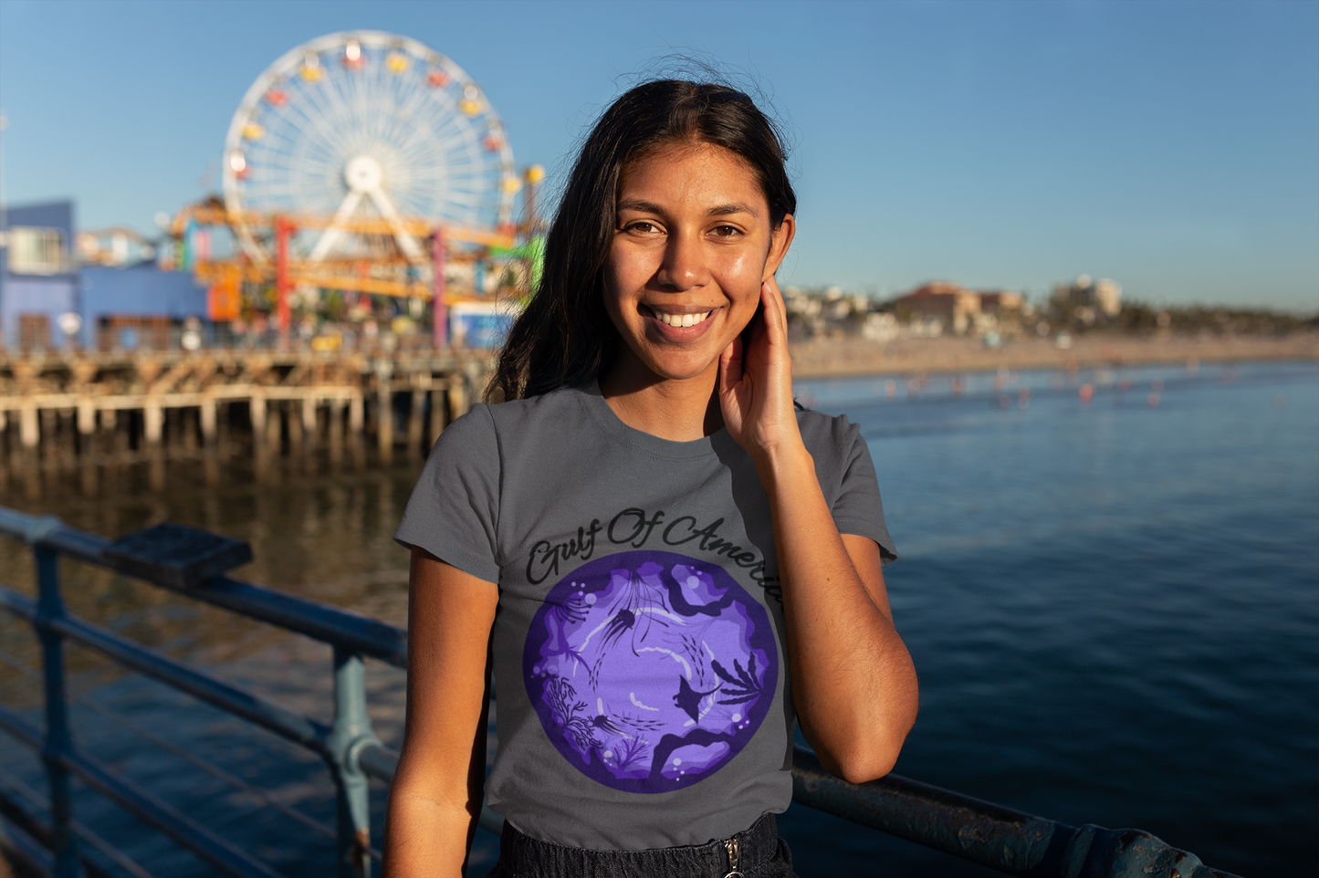 Gulf of America Ocean Circle Gender Neutral Comfort Soft T-shirt