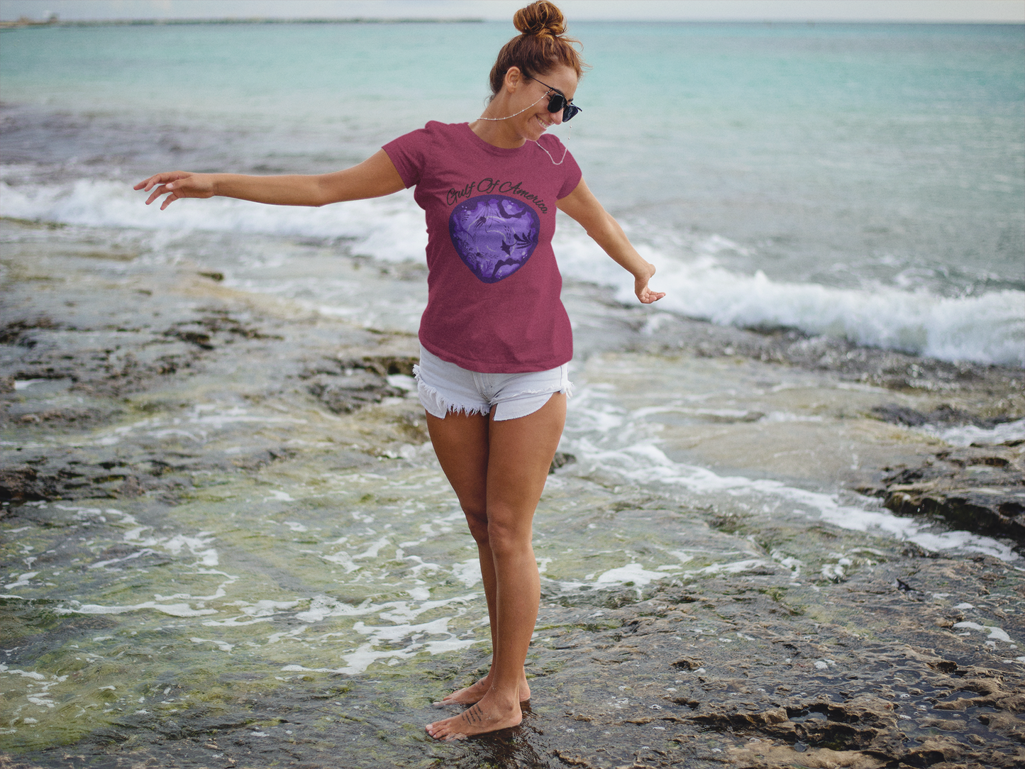 Gulf of America Ocean Circle Gender Neutral Comfort Soft T-shirt