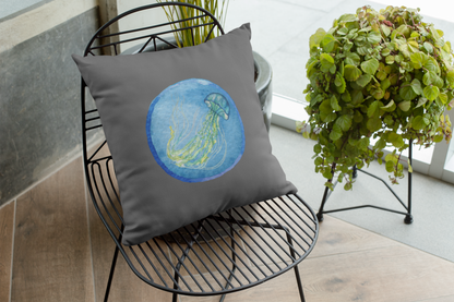 Jellyfish Cotton Pillow Cover