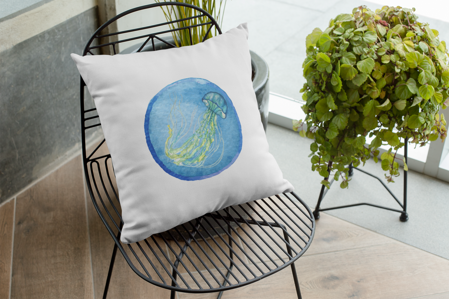 Jellyfish Cotton Pillow Cover