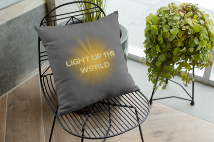 Light Up the World Cotton Pillow Cover