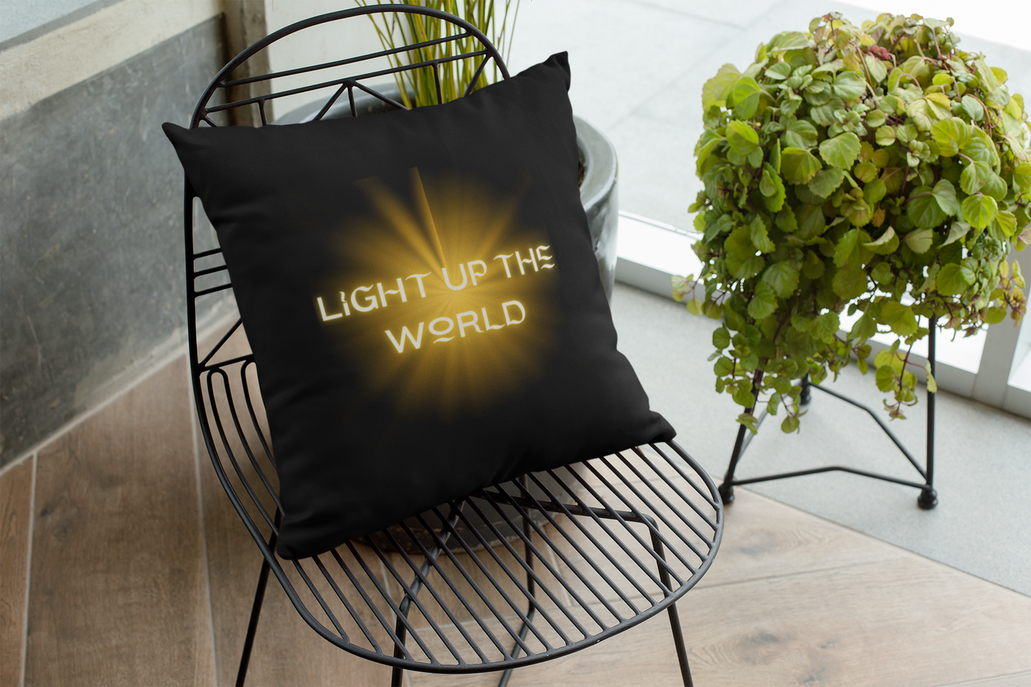 Light Up the World Cotton Pillow Cover