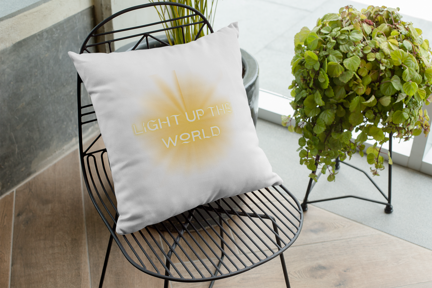 Light Up the World Cotton Pillow Cover