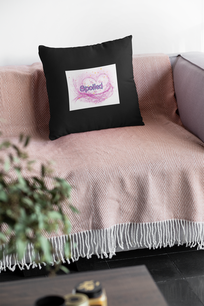 Spoiled Pink Cotton Pillow Cover