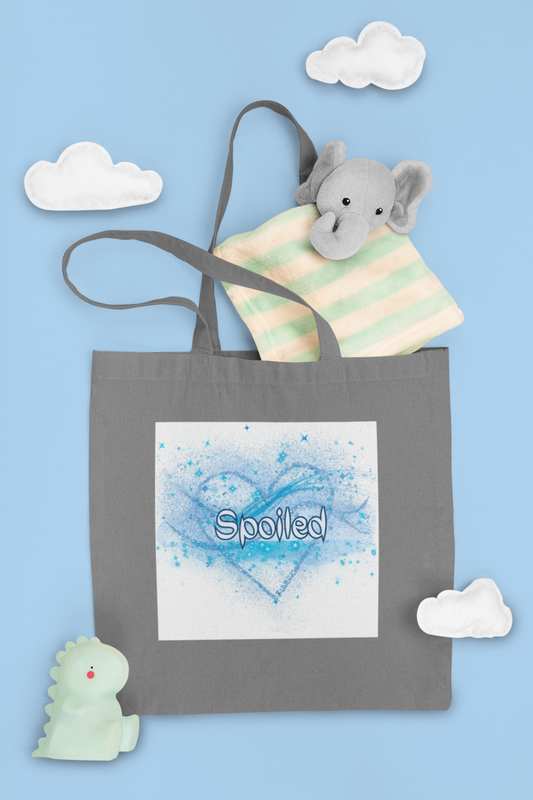 Blue Spoiled Cotton Tote Bag