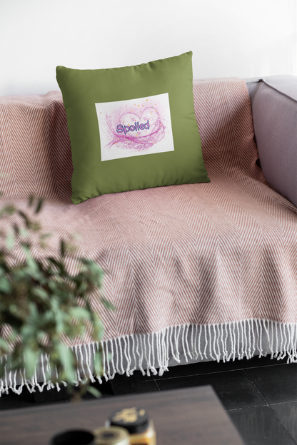 Spoiled Pink Cotton Pillow Cover