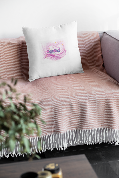 Spoiled Pink Cotton Pillow Cover