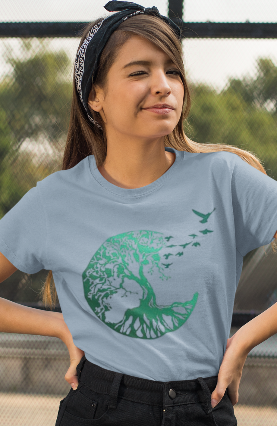 Birds Fly Tree Comfort Soft T-shirt