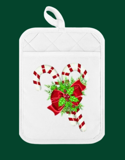 Candy Canes Soft Cotton Pot Holder