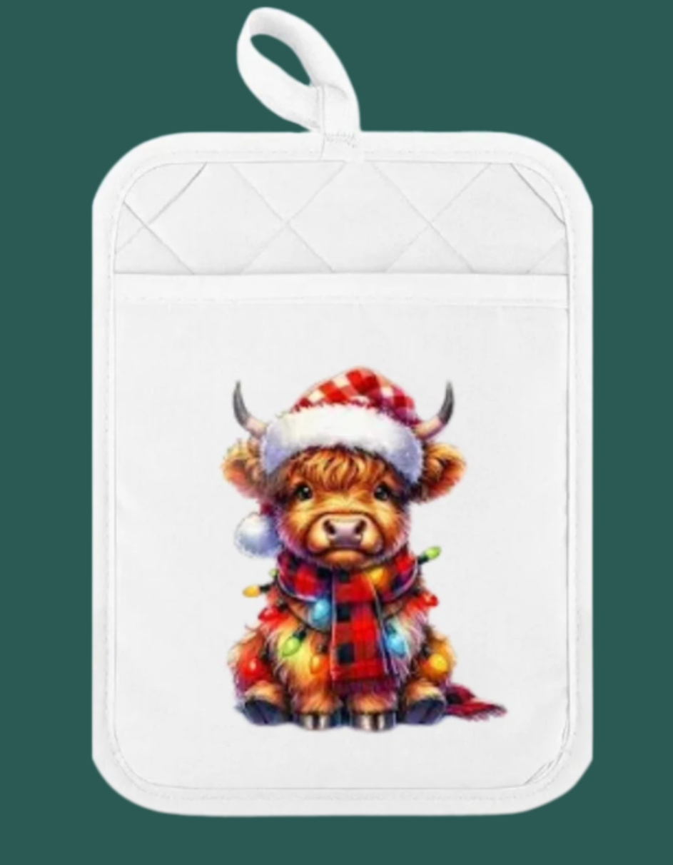 Highland Cow Cotton Pot Holder