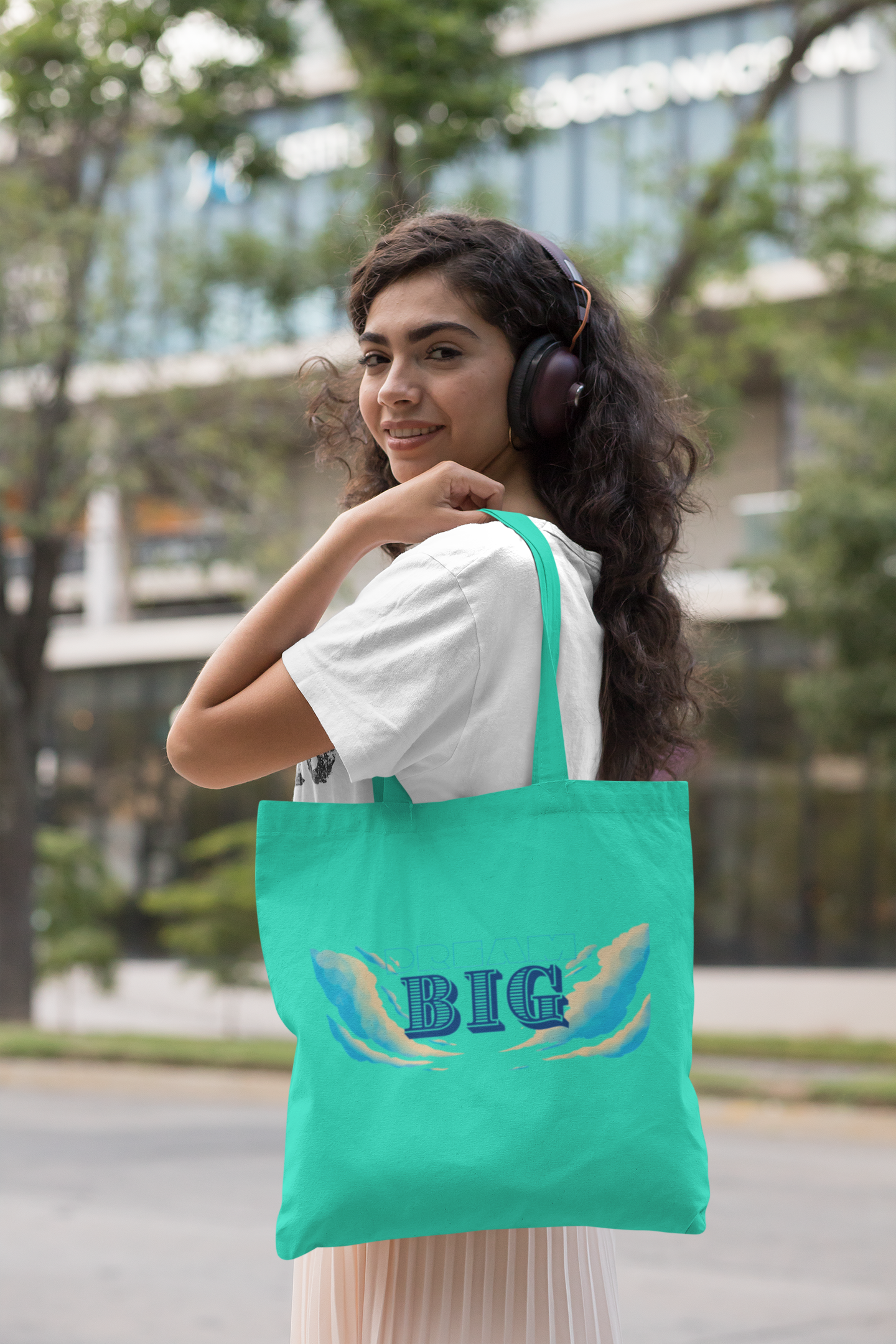 Dream Big Cotton Tote Bag
