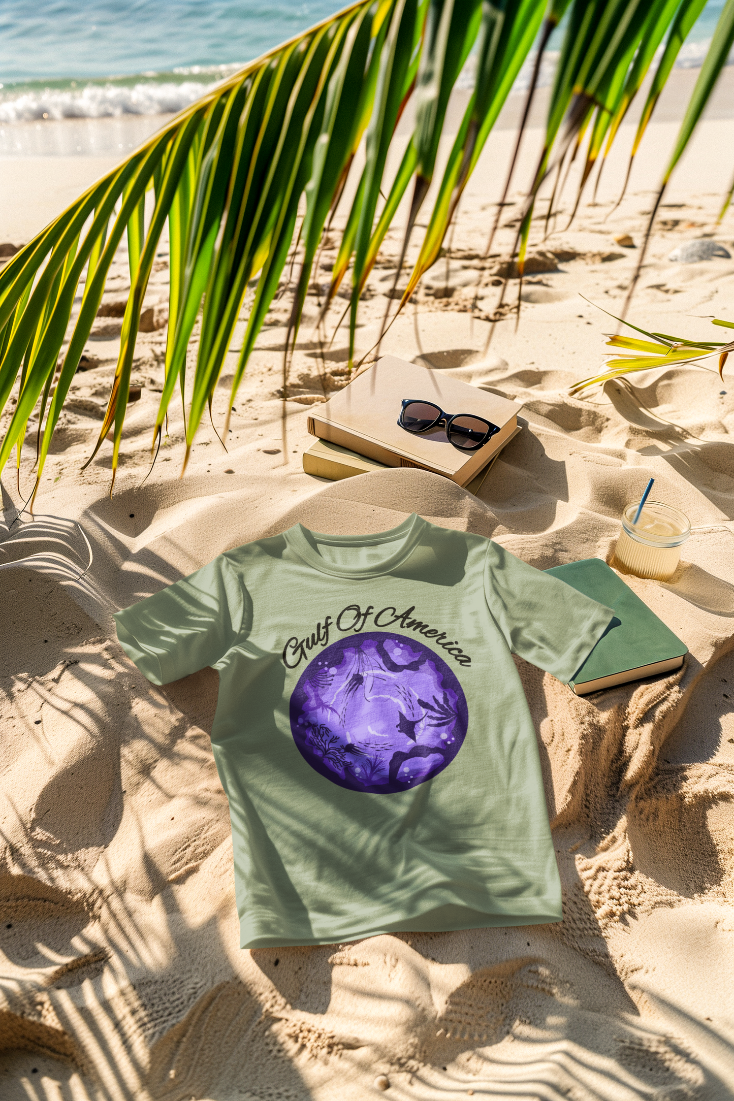 Gulf of America Ocean Circle Gender Neutral Comfort Soft T-shirt