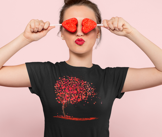 Heart Tree Red Comfort Soft Gender Neutral T-shirt