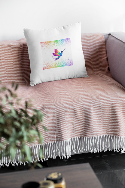 Hummingbird Cotton Pillow Cover