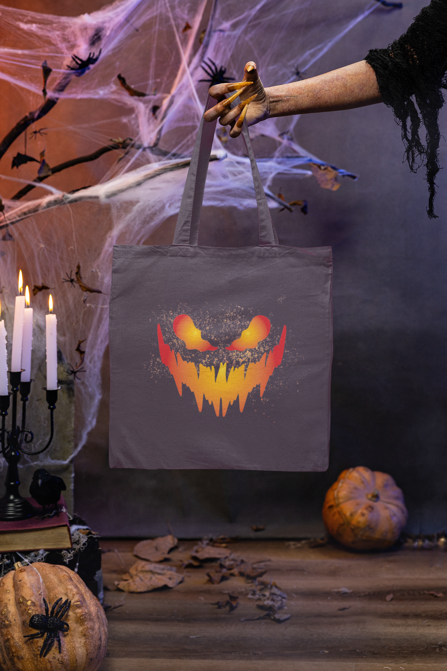 Jack O Lantern Face Tote Bag