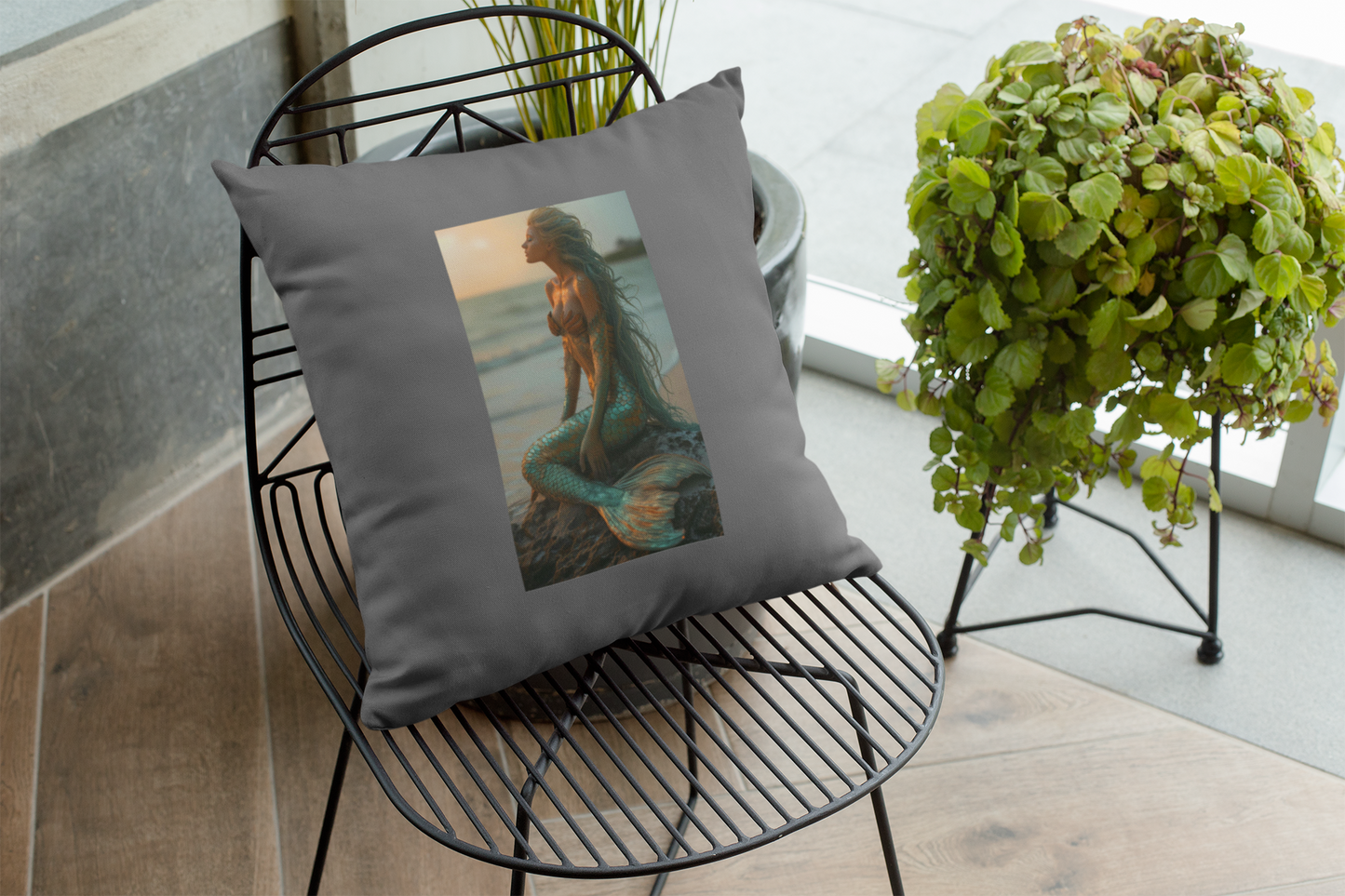 Mermaid Cotton Pillow Cover