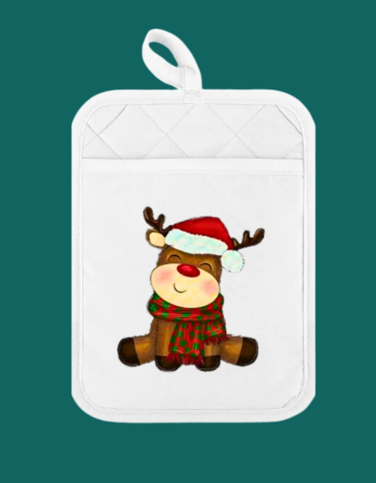 Reindeer Soft Cotton Potholder