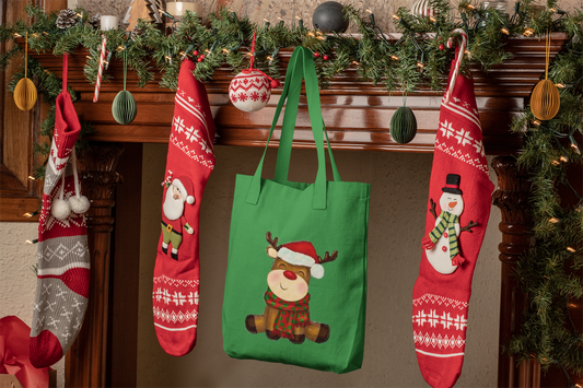 Reindeer Cotton Tote Bag