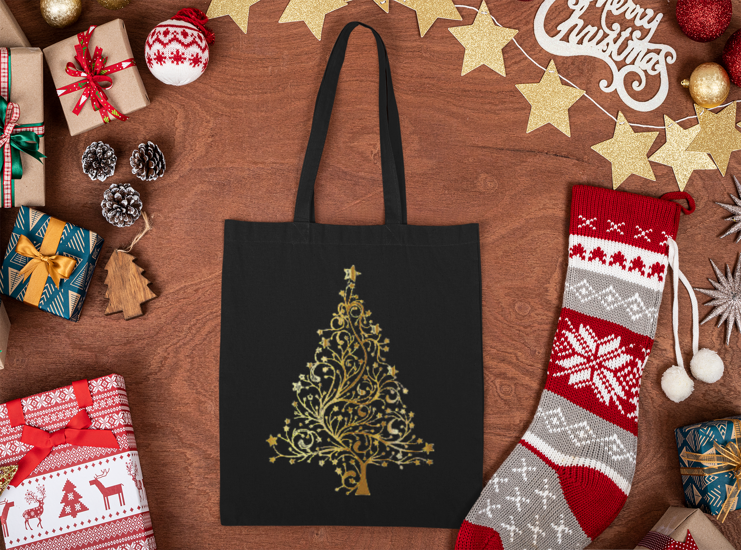 Xmas Tree 9 Cotton Tote Bag