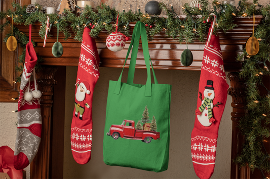 Xmas Truck 4 Cotton Tote Bag